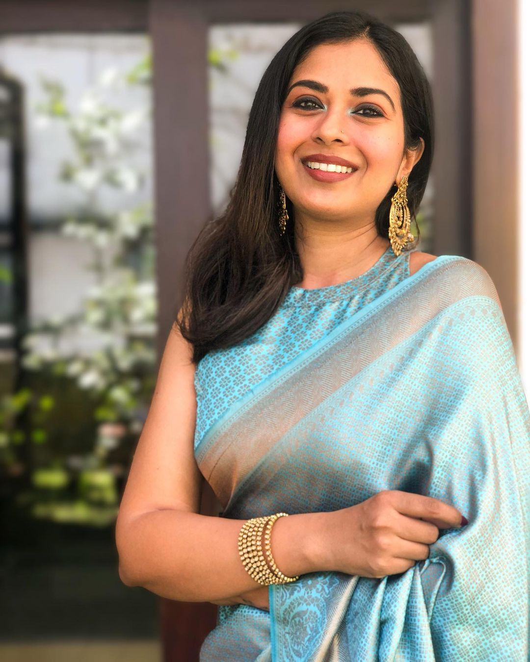 Incredible Sky Soft Silk Saree With Enchanting Blouse Piece