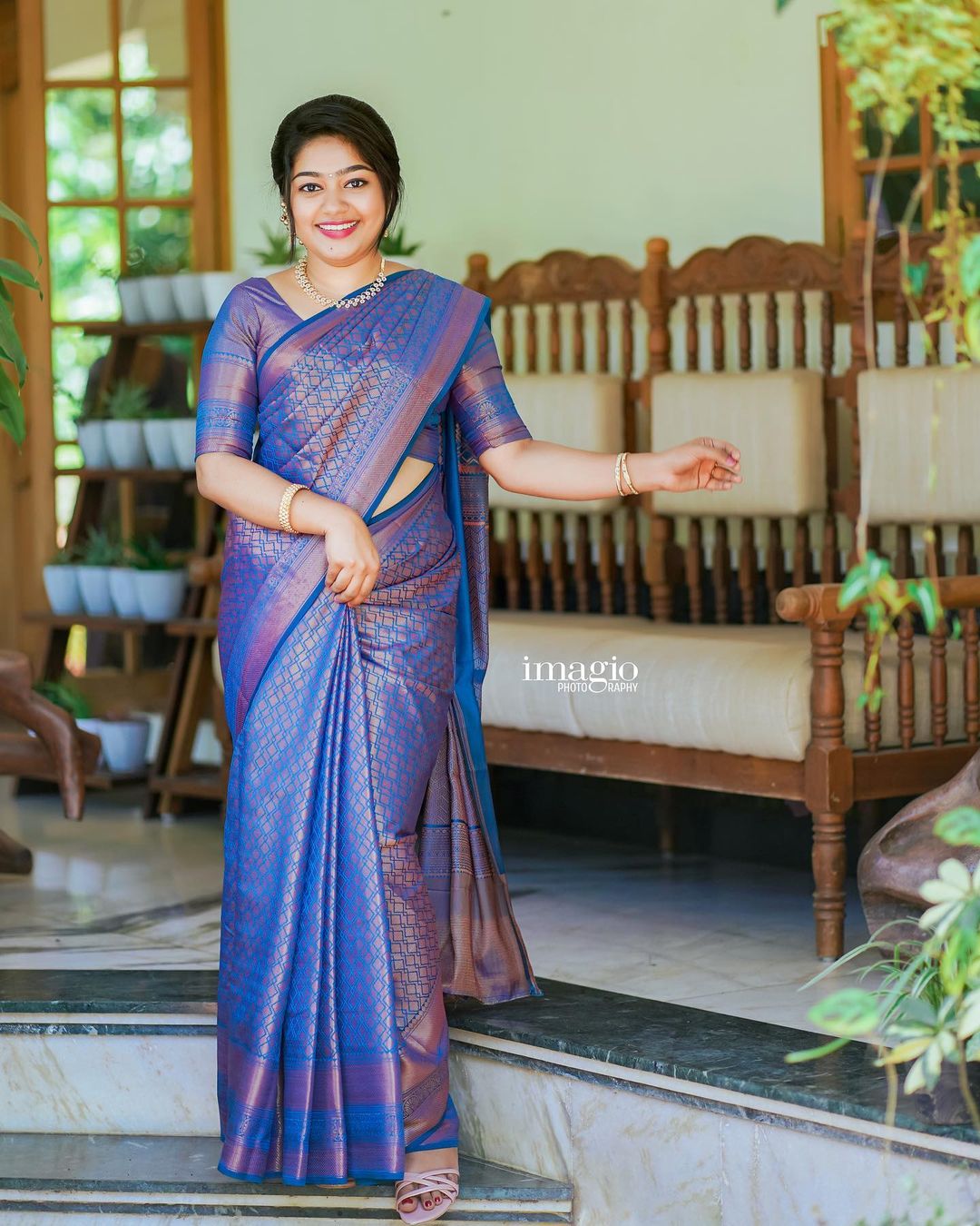 Unique Royal Blue Soft Silk Saree With Majestic Blouse Piece