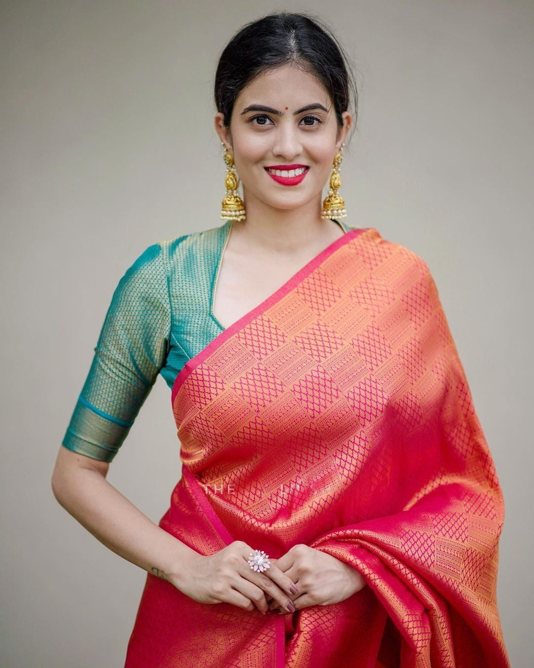 Felicitous Orange Soft Silk Saree With Charitable Blouse Piece