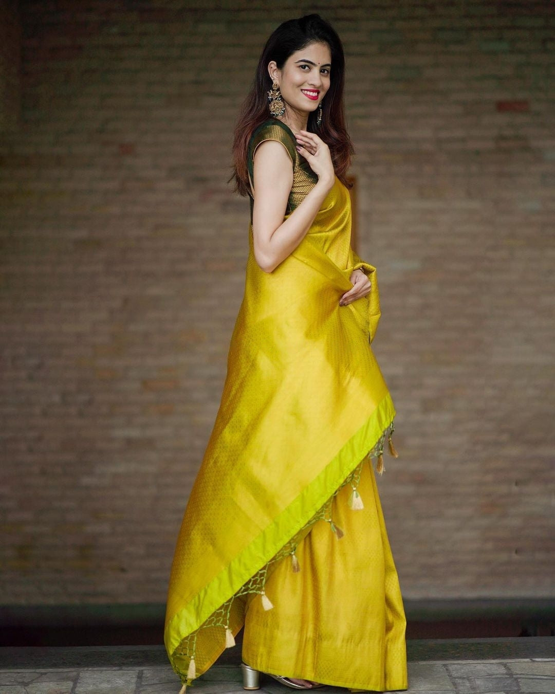 Devoted Yellow Soft Silk Saree With Charitable Blouse Piece