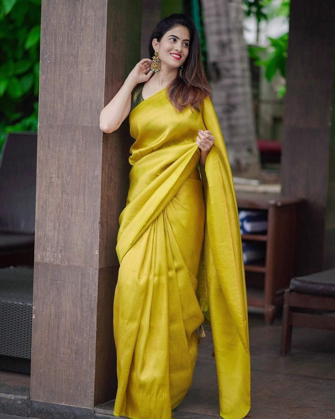 Devoted Yellow Soft Silk Saree With Charitable Blouse Piece