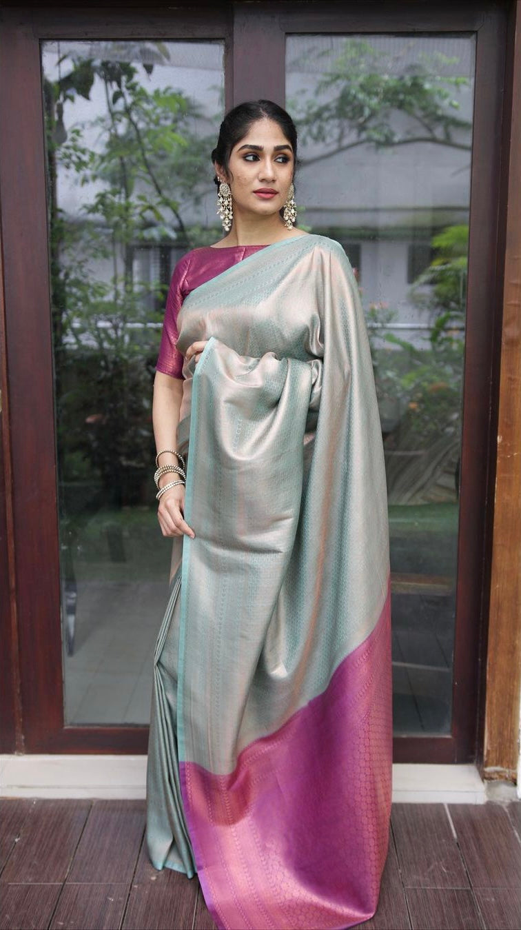 Radiant Magenta Soft Silk Saree With Gleeful Blouse Piece