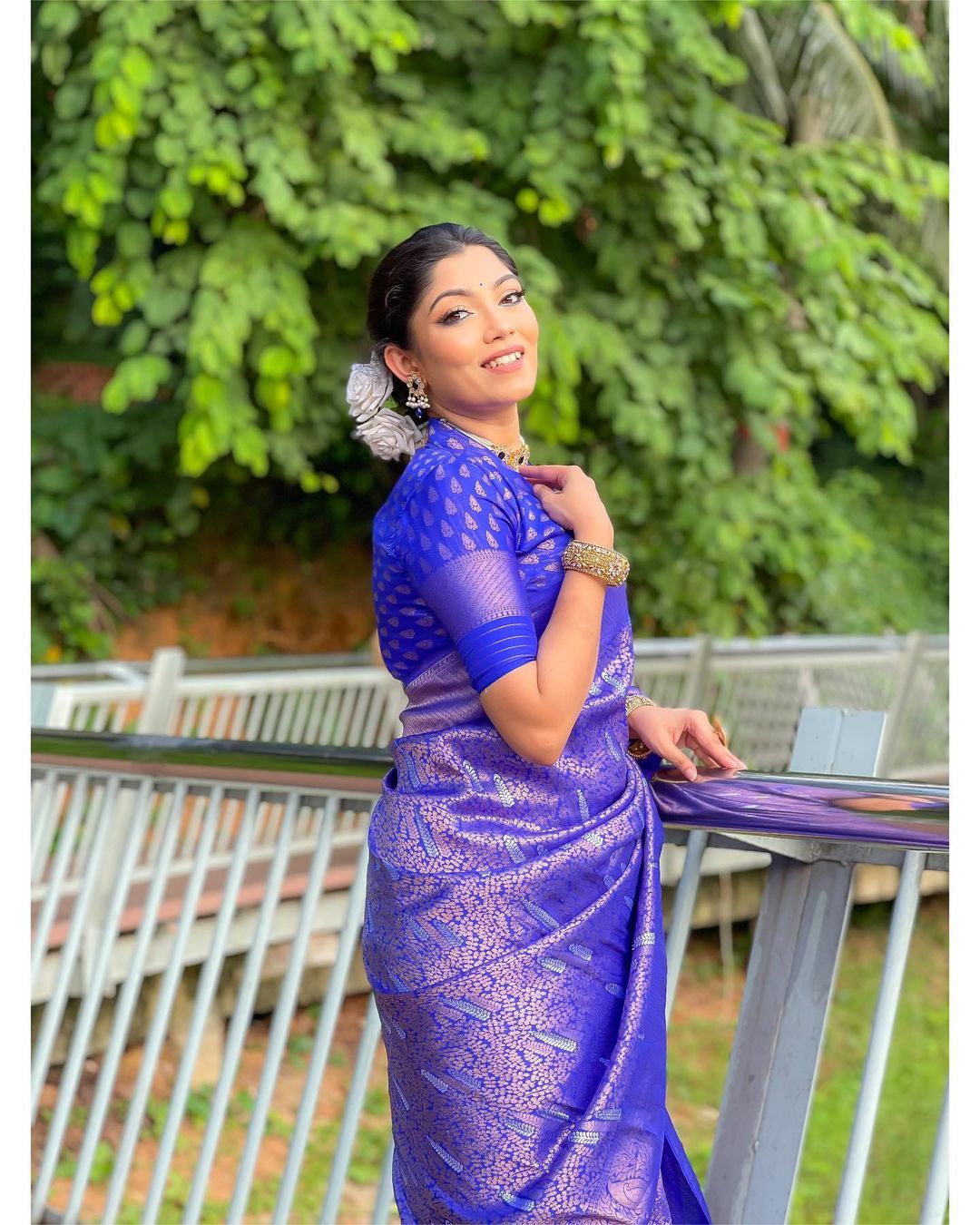 Dissemble Blue Soft Silk Saree With Beleaguer Blouse Piece