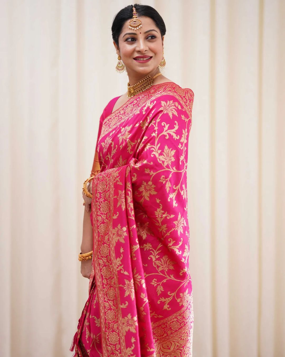 Excellent Pink Soft Silk Saree With Chatoyant Blouse Piece