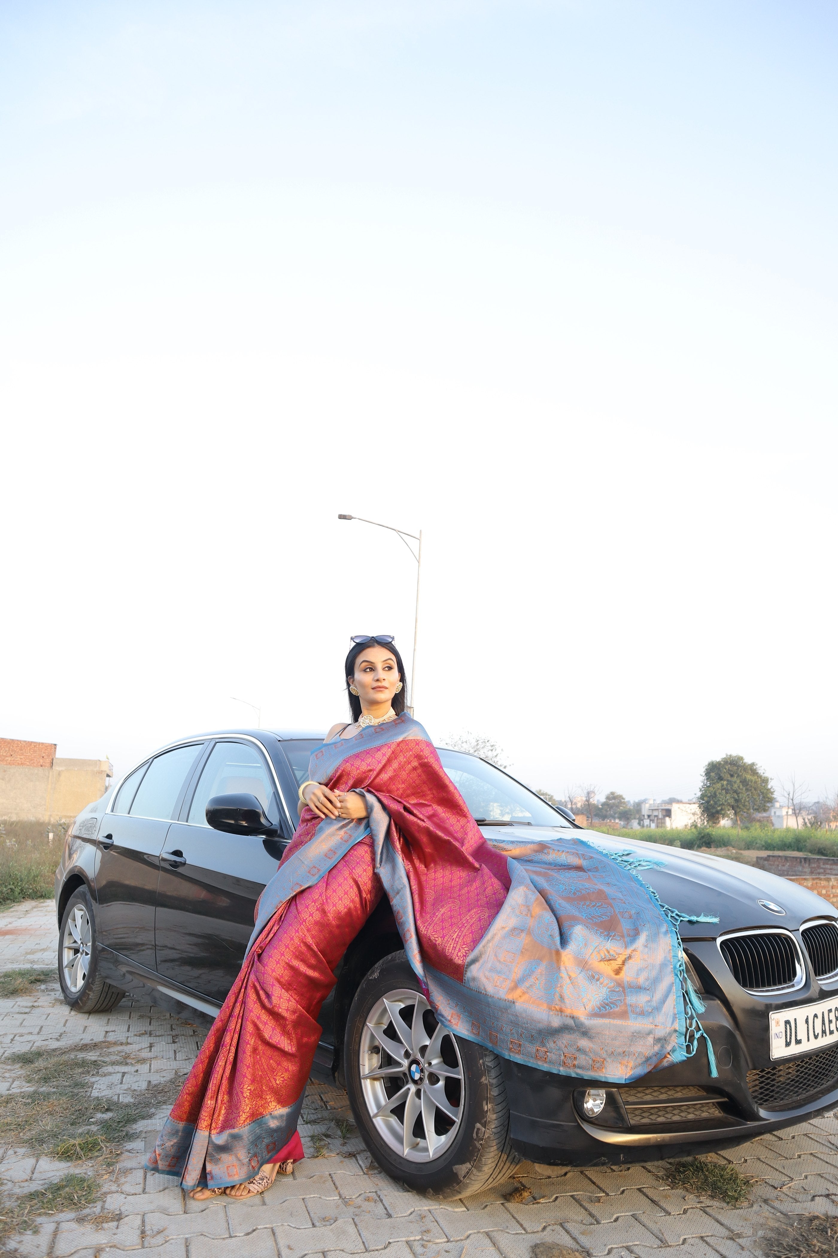 Girlish Dark Pink Soft Silk Saree With Sumptuous Blouse Piece