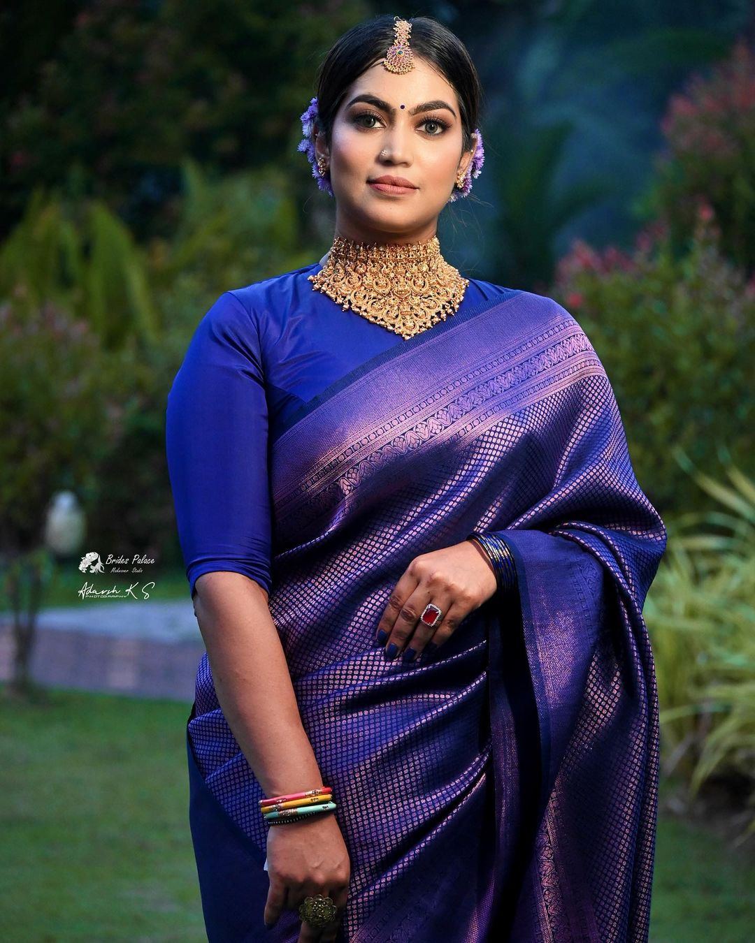 Skinny Blue Soft Silk Saree With Exuberant Blouse Piece