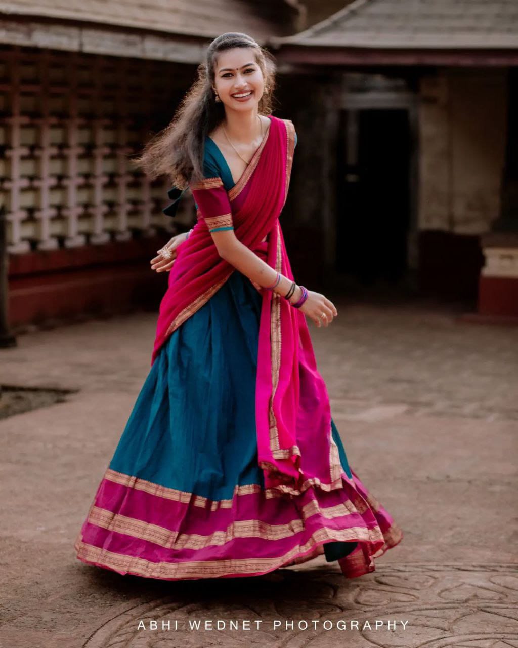 Lemon Color Lehenga with Banarasi Border

