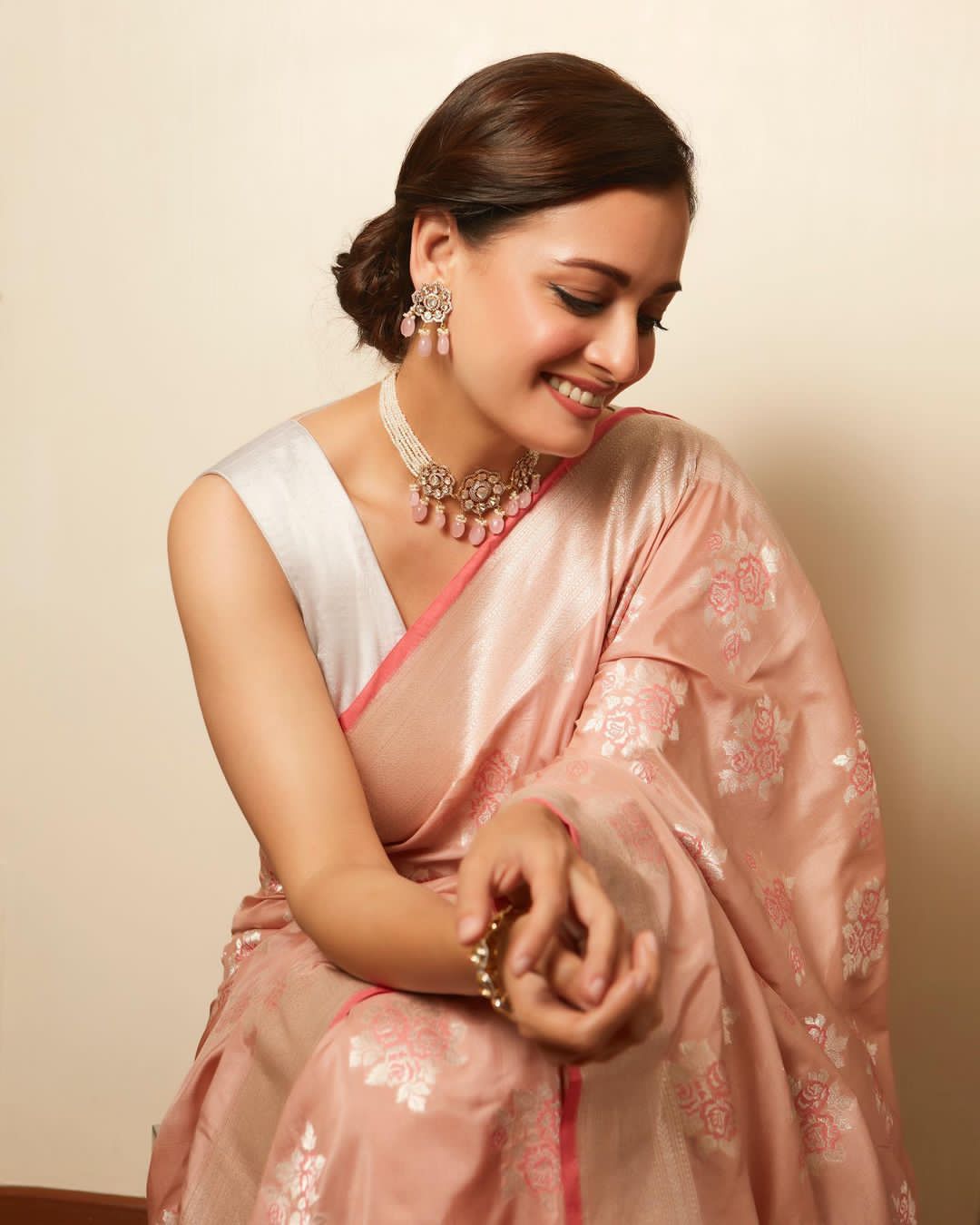 Cultured Beige Banarasi Silk Saree With Unstinting Blouse Piece