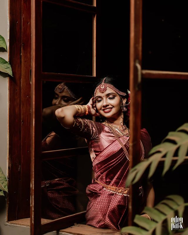 Lassitude Wine Soft Silk Saree With Nemesis Blouse Piece