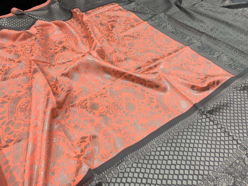 Gorgeous Pink Soft Silk Saree With Unequalled Blouse Piece