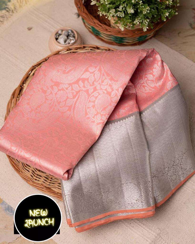 Gorgeous Pink Soft Silk Saree With Unequalled Blouse Piece