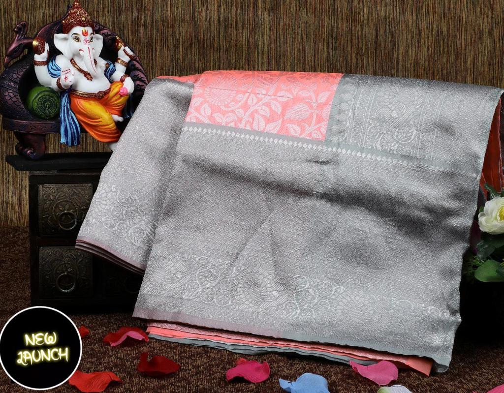 Gorgeous Pink Soft Silk Saree With Unequalled Blouse Piece