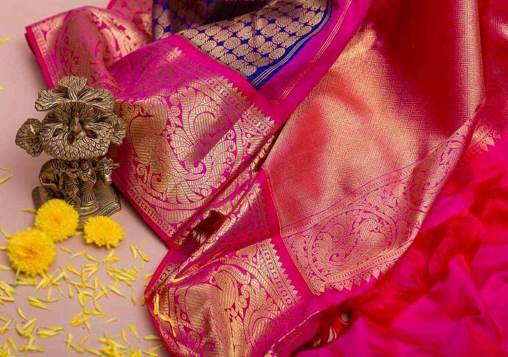 Stunning Blue Soft Silk Saree With Outstanding Blouse