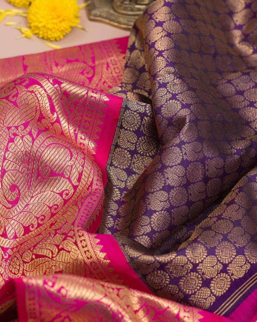 Stunning Blue Soft Silk Saree With Outstanding Blouse