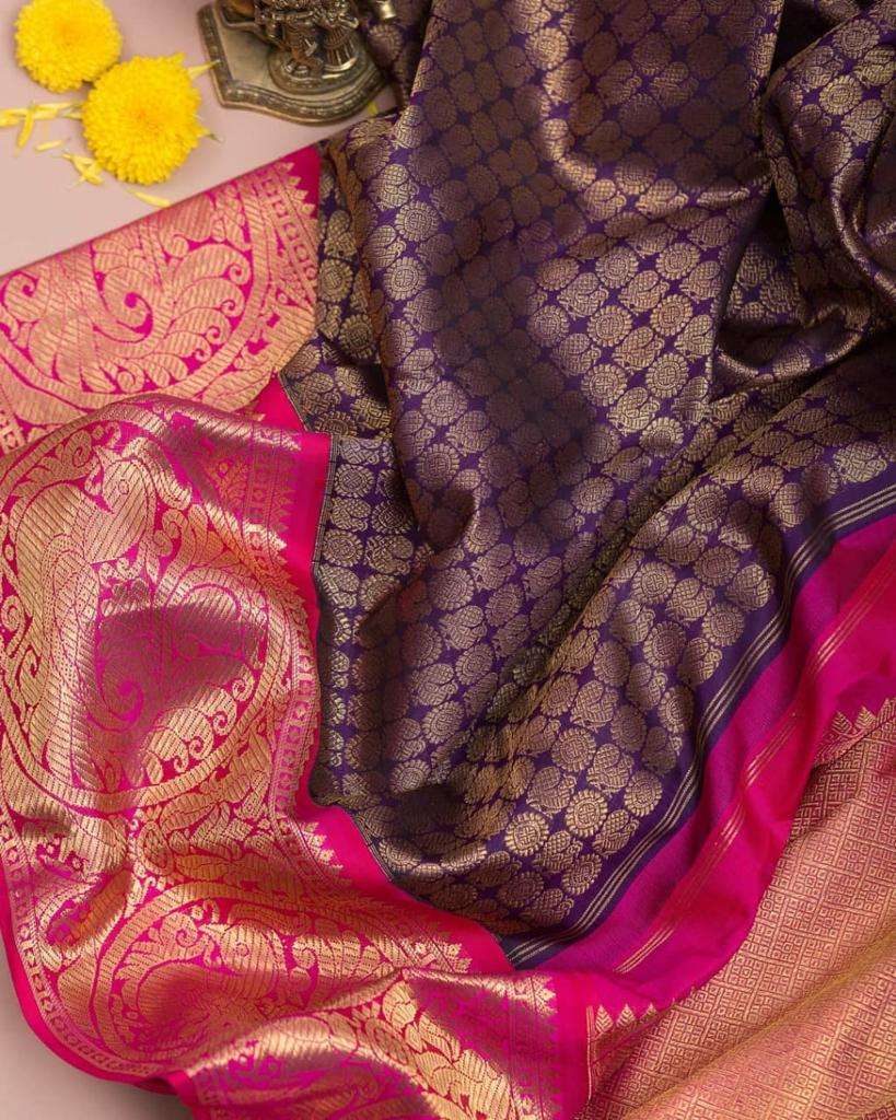 Stunning Blue Soft Silk Saree With Outstanding Blouse
