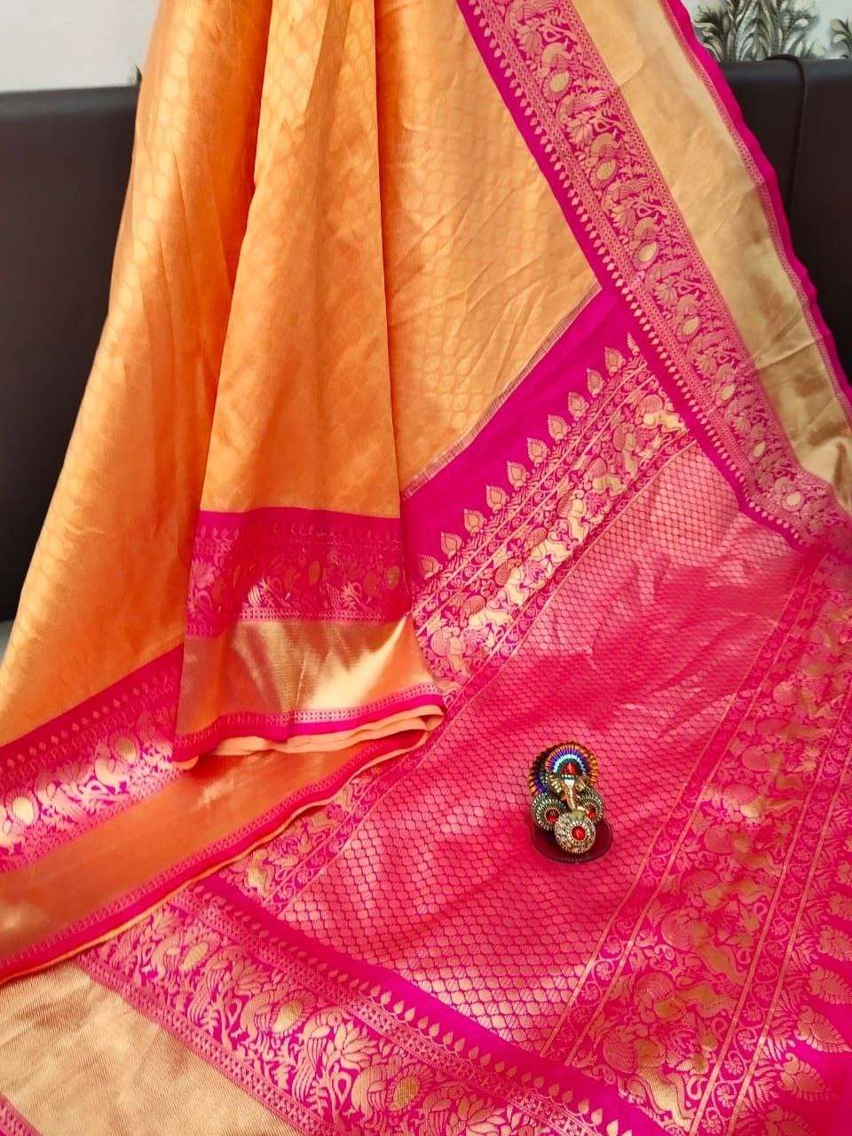 Alluring Peace Soft Silk Saree With Outstanding Blouse