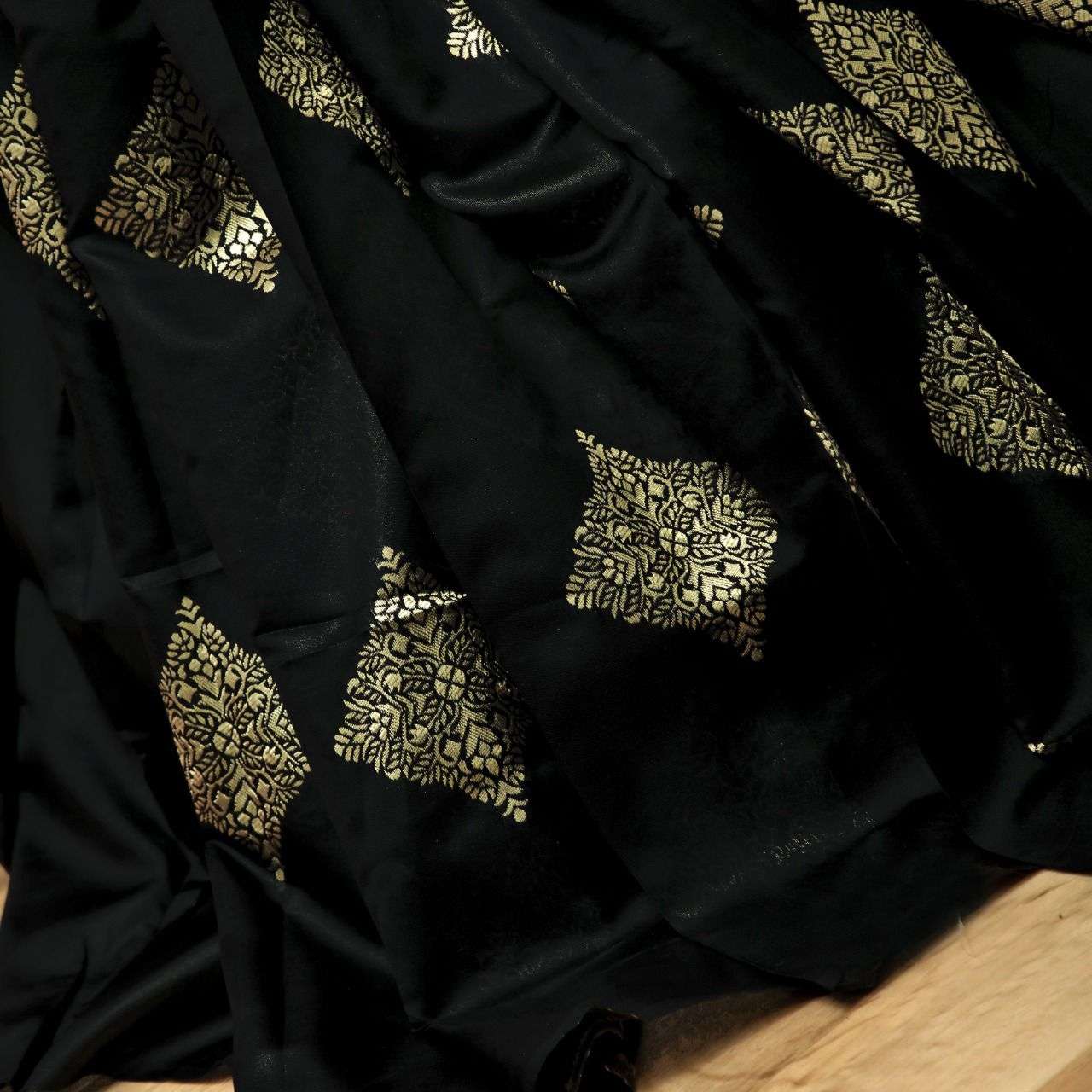 Exquisite Black Soft Silk Saree With Attractive Light Green Blouse