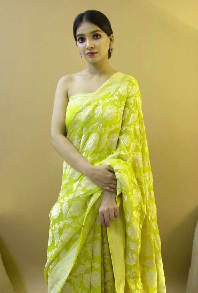 Striking Yellow Soft Silk Saree With Miraculous Blouse Piece
