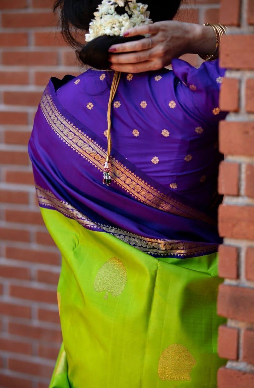 Adorable Mint Green Soft Silk Saree With Faultless Blouse Piece
