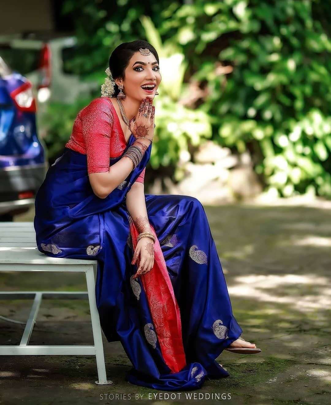 Dainty Blue Soft Silk Saree With Classy Blouse Piece