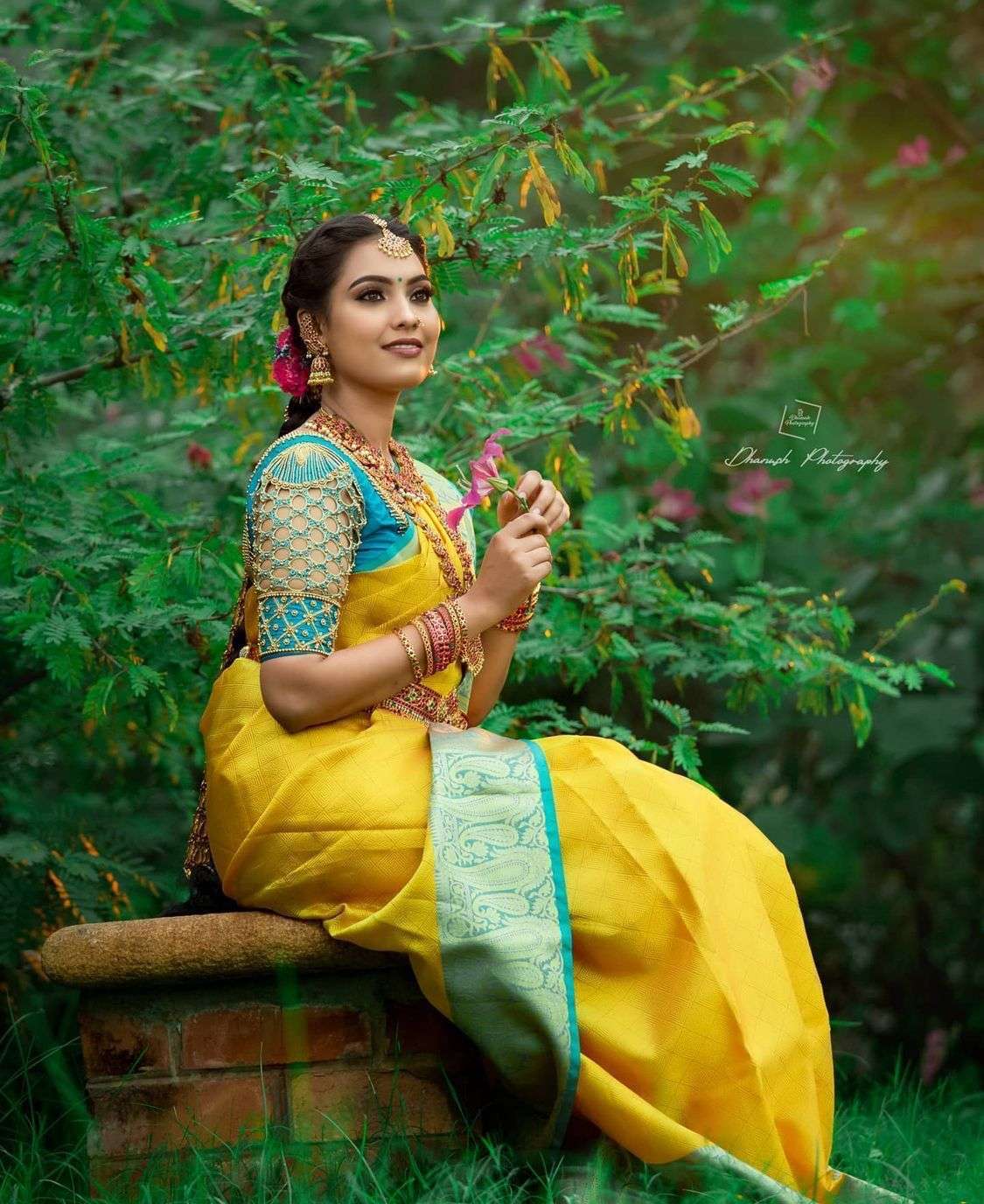 Cultured Yellow Banarasi Silk Saree With Charming Blouse Piece