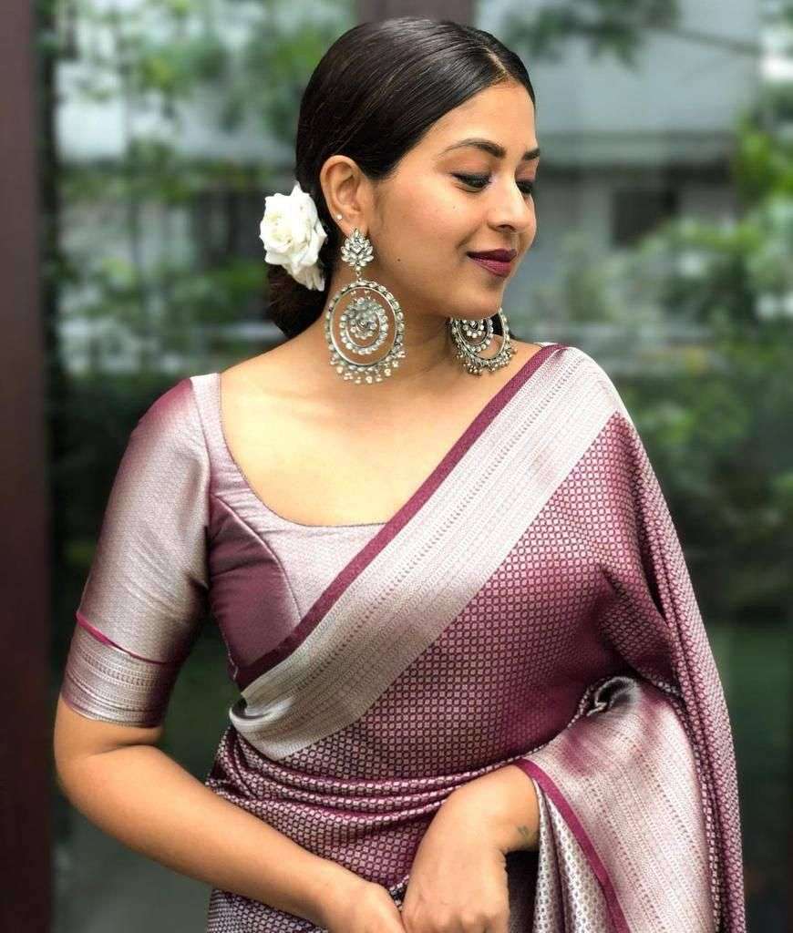 Regal Brown Soft Silk Saree With Propinquity Blouse Piece