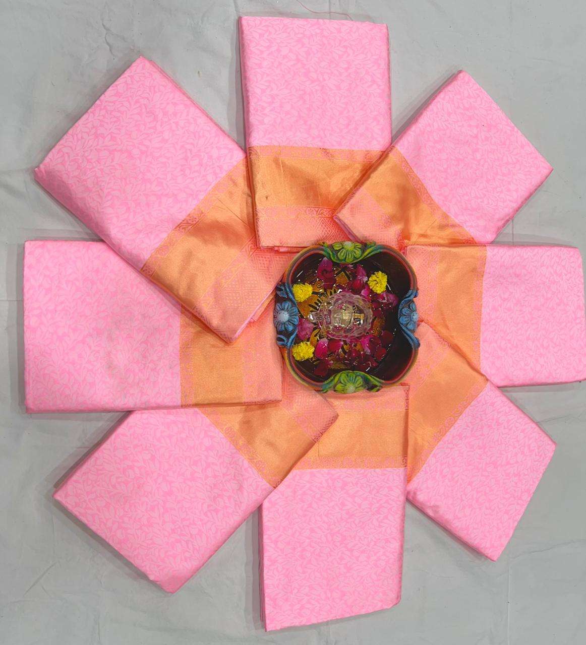 Winsome Pink Soft Silk Saree With Profuse Blouse Piece