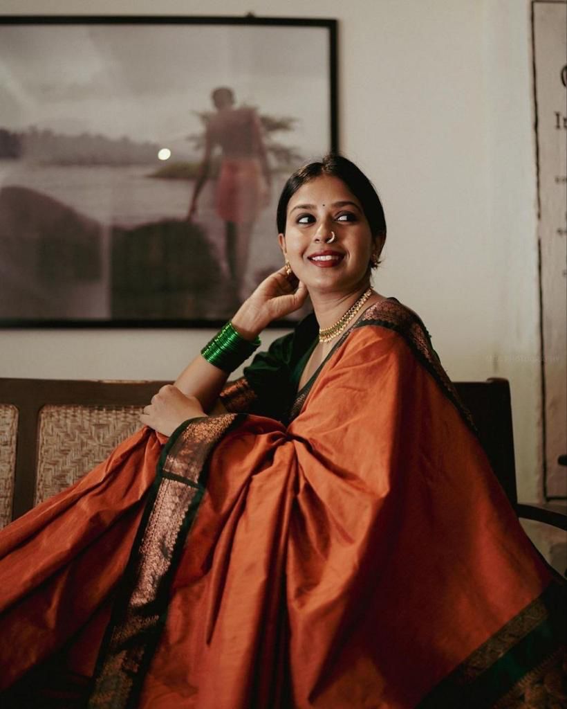 Dalliance Orange Soft Silk Saree With Mellifluous Blouse Piece