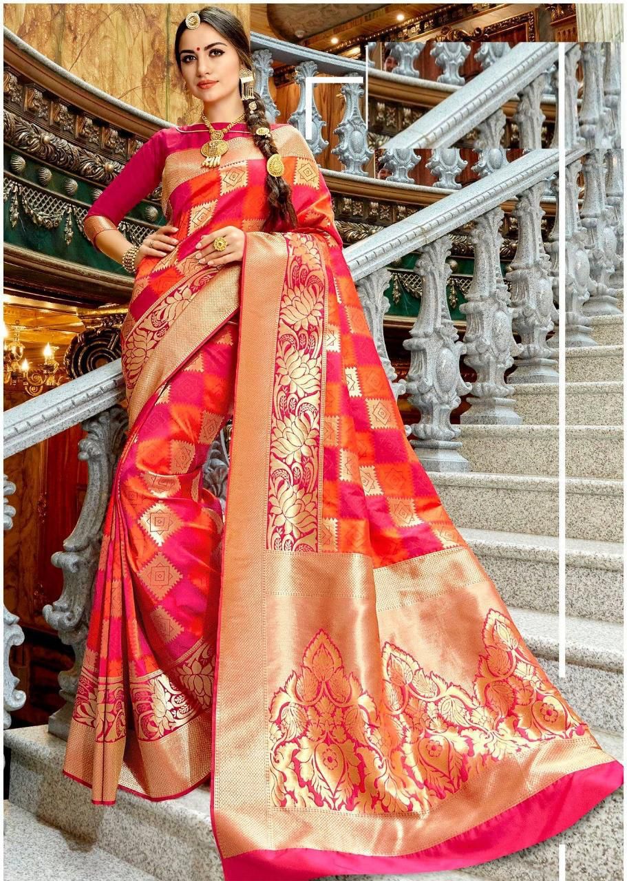 Lovely Pink Soft Silk Saree With Outstanding Blouse