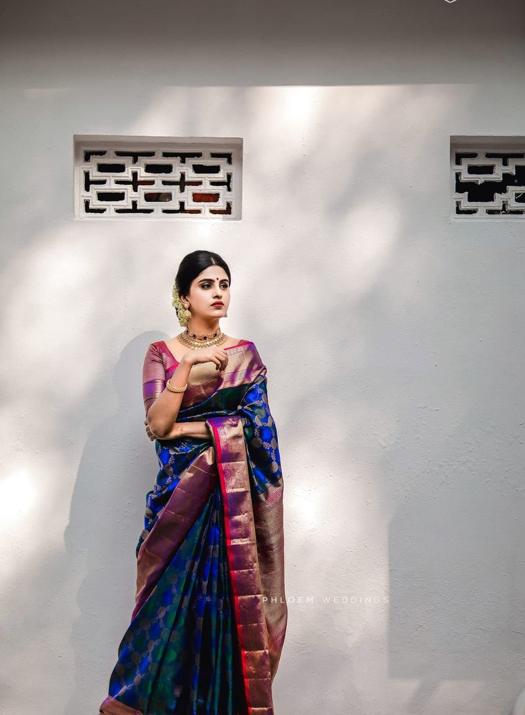 Fantabulous Blue Soft Silk Saree With Lovely Blouse Piece
