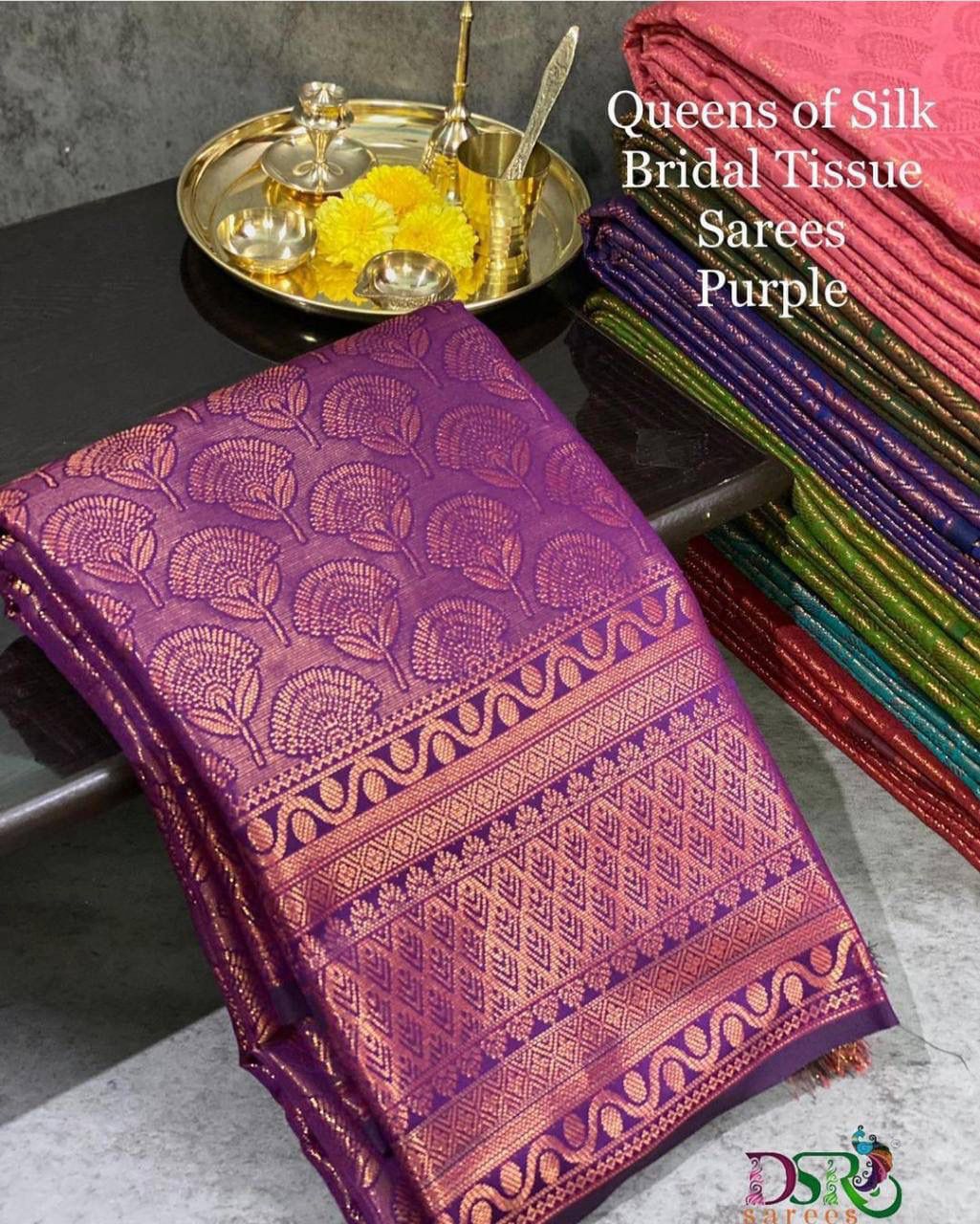 Majestic Purple Soft Silk Saree With Lovely Blouse Piece