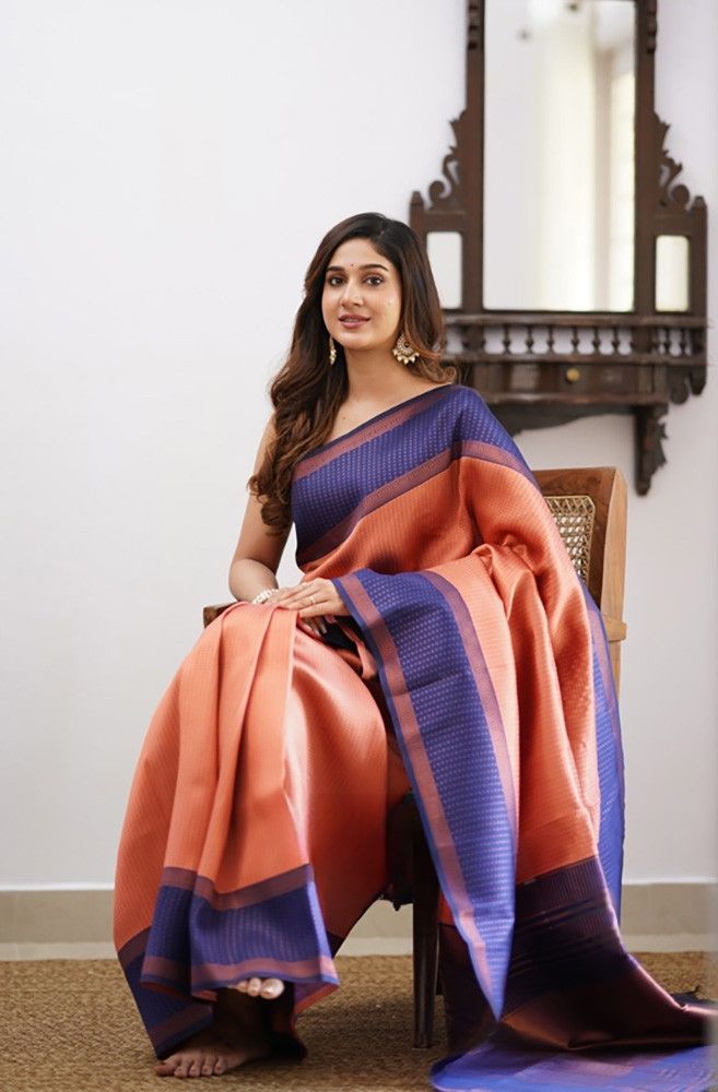 Enchanting Pink Soft Silk Saree With Mesmerizing Blouse Piece