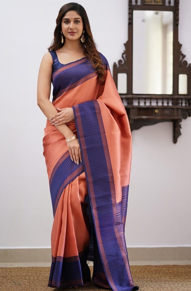 Enchanting Pink Soft Silk Saree With Mesmerizing Blouse Piece