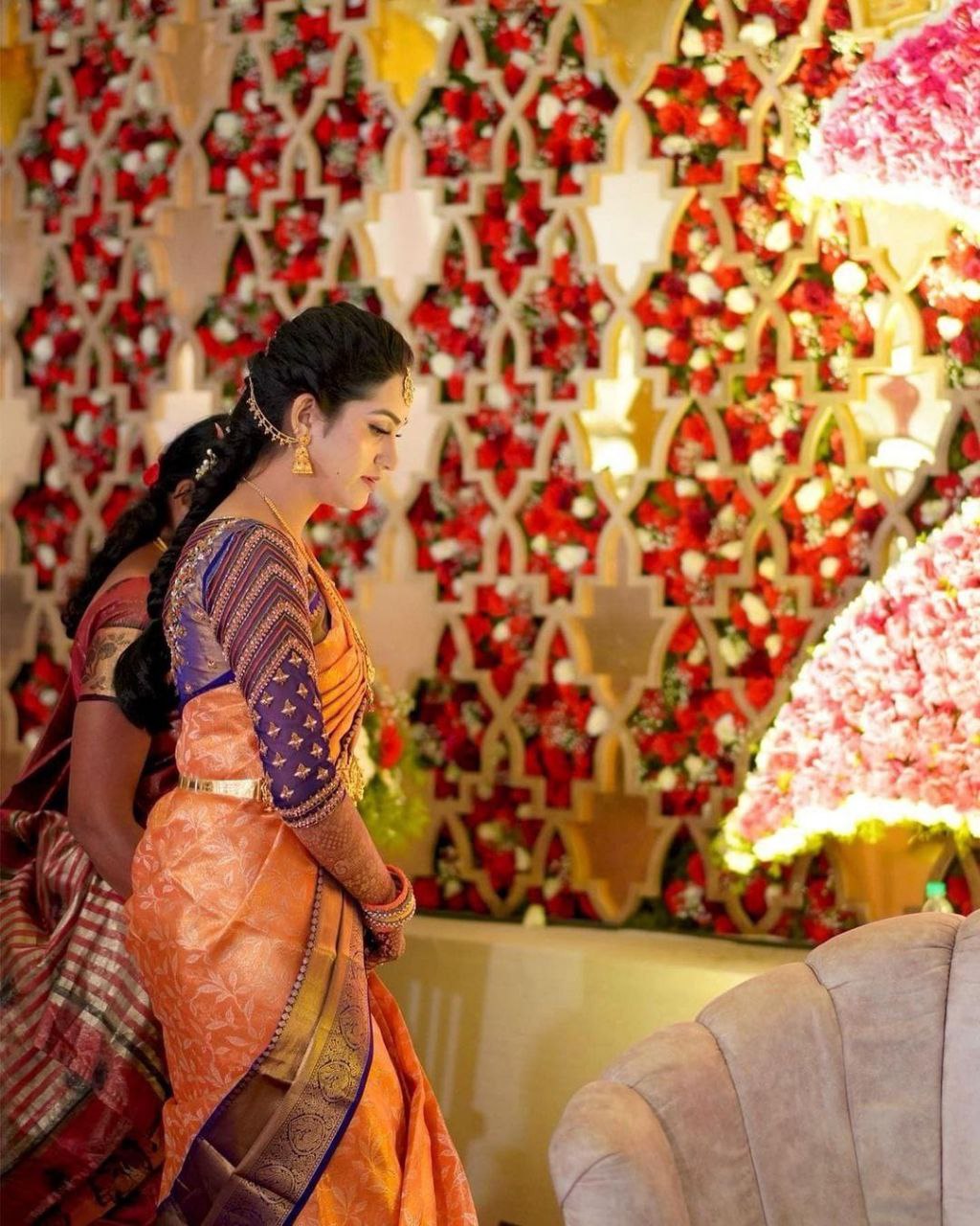Captivating Peach Soft Silk Saree With Charismatic Blouse Piece