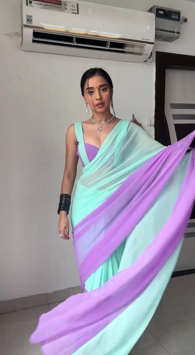 Delightsome 1-Minute Ready To Wear Multicolour Georgette Saree