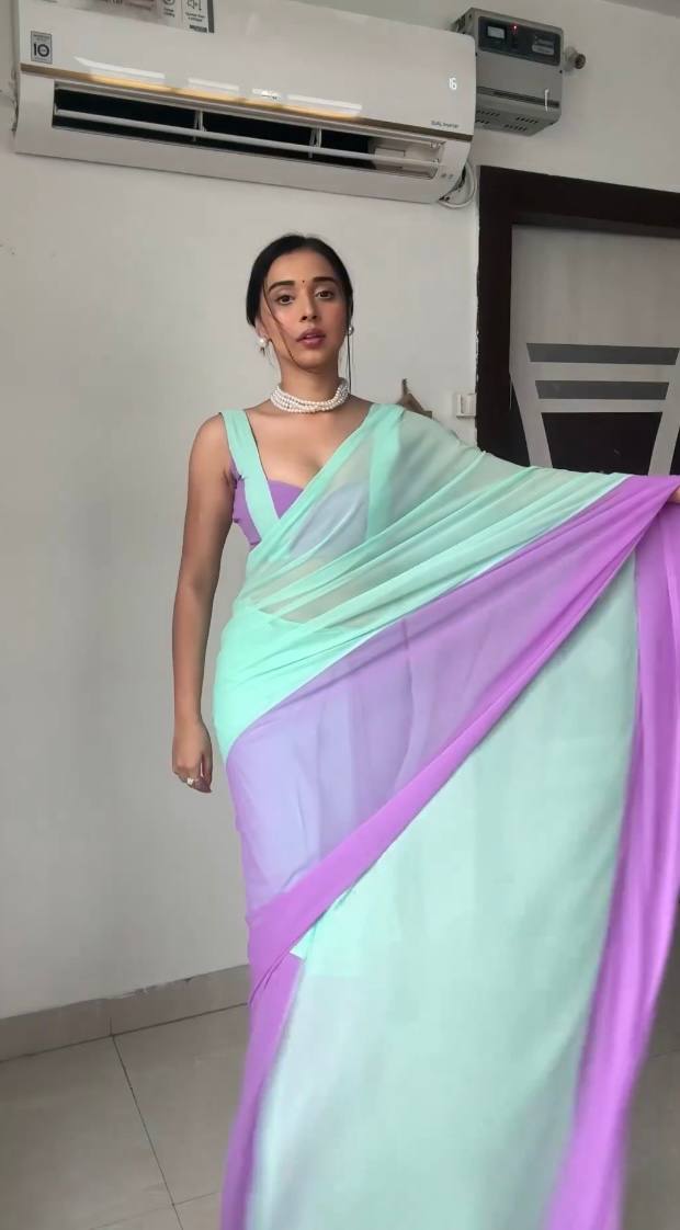 Delightsome 1-Minute Ready To Wear Multicolour Georgette Saree