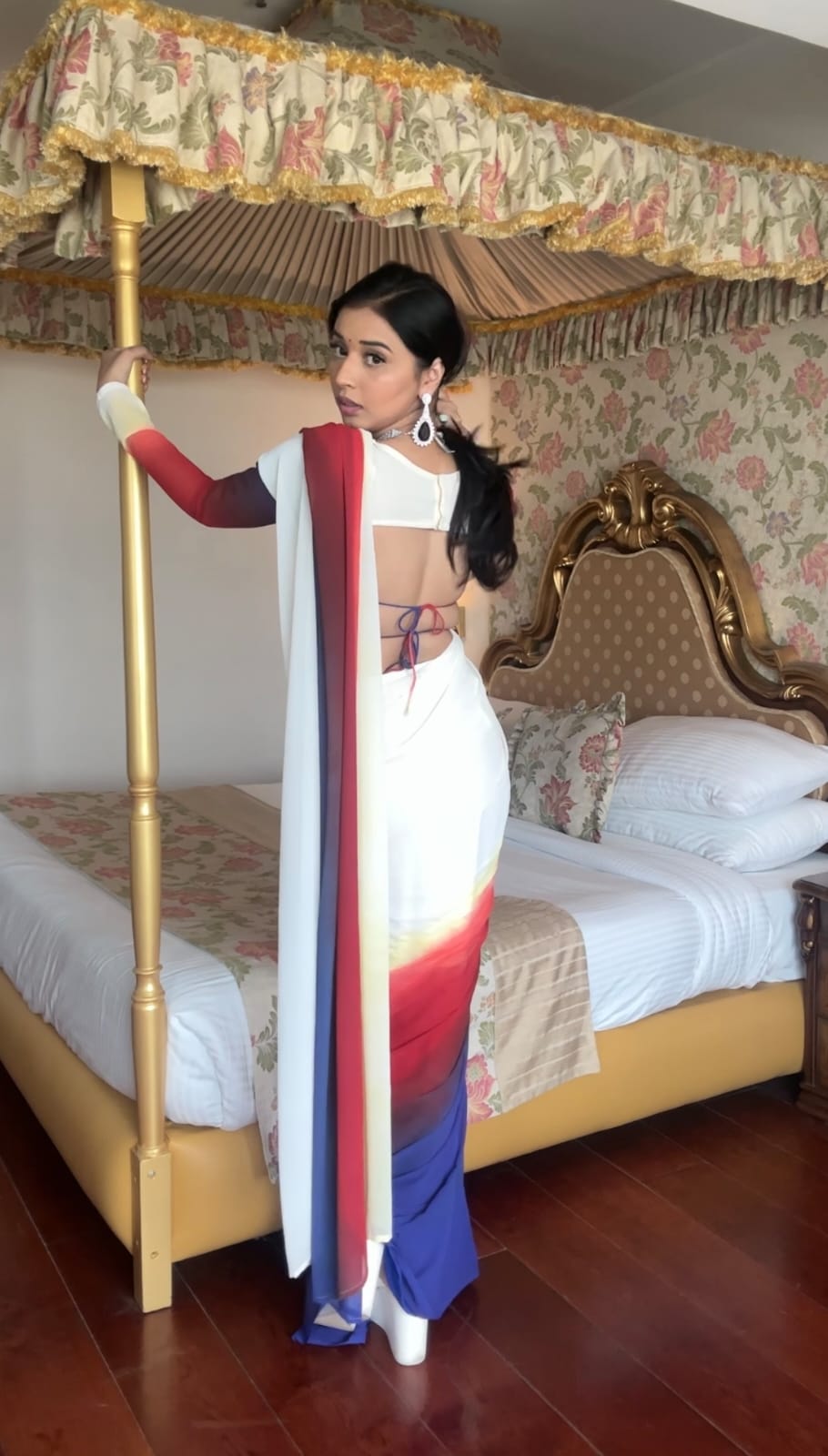 Wonderfully 1-Minute Ready To Wear Multicolour Georgette Saree