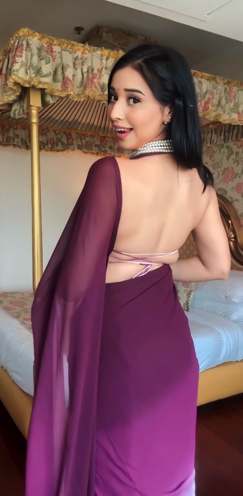 Symmetry 1-Minute Ready To Wear Multicolour Georgette Saree