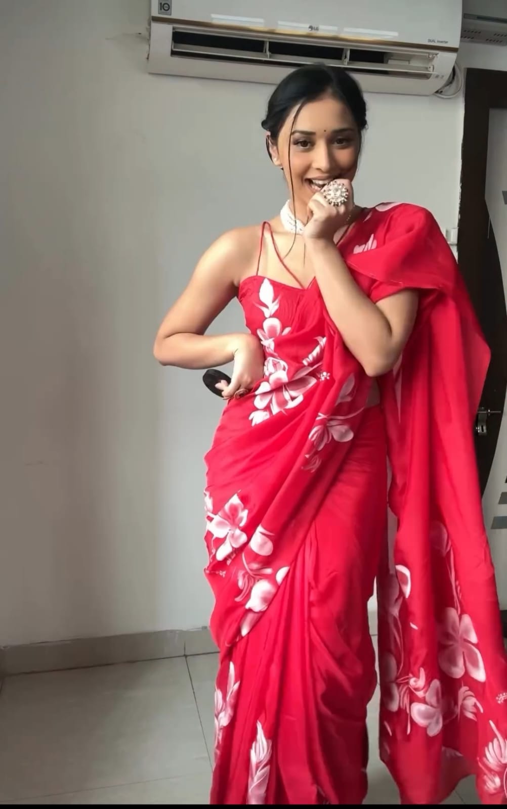 Elegant 1-Minute Ready To Wear Multicolor Georgette Saree