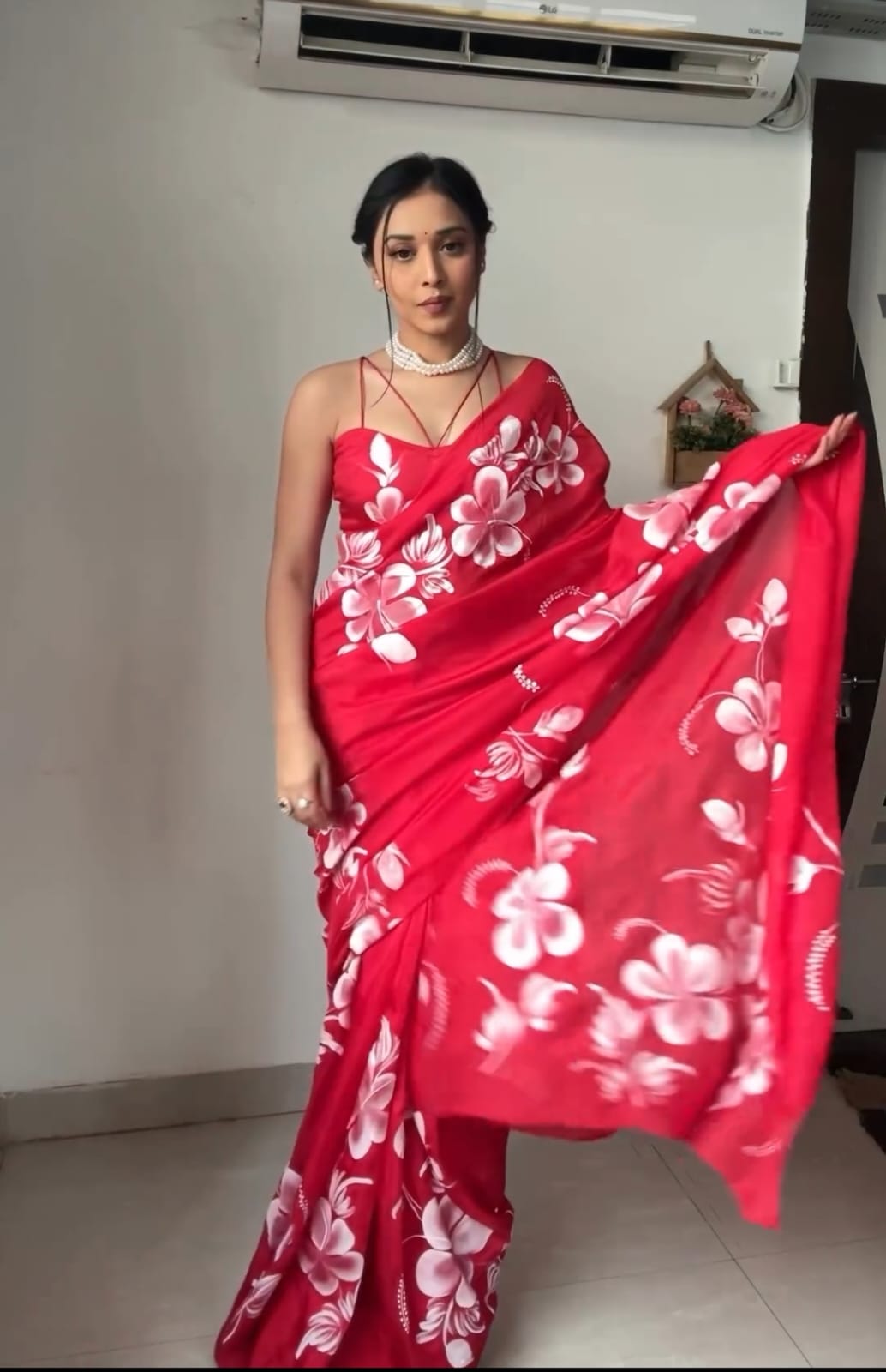 Elegant 1-Minute Ready To Wear Multicolor Georgette Saree