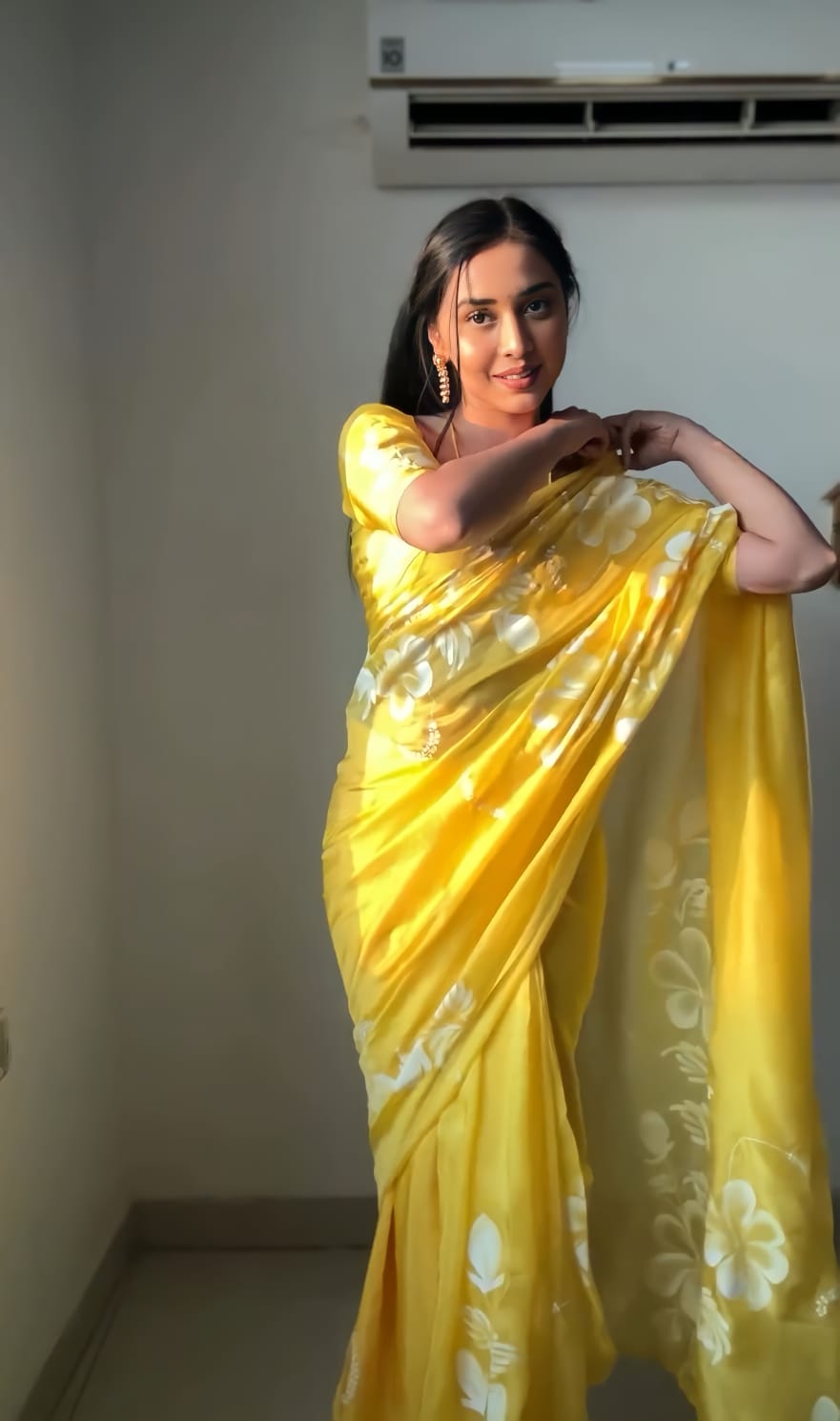 Captivating 1-Minute Ready To Wear Multicolor Georgette Saree