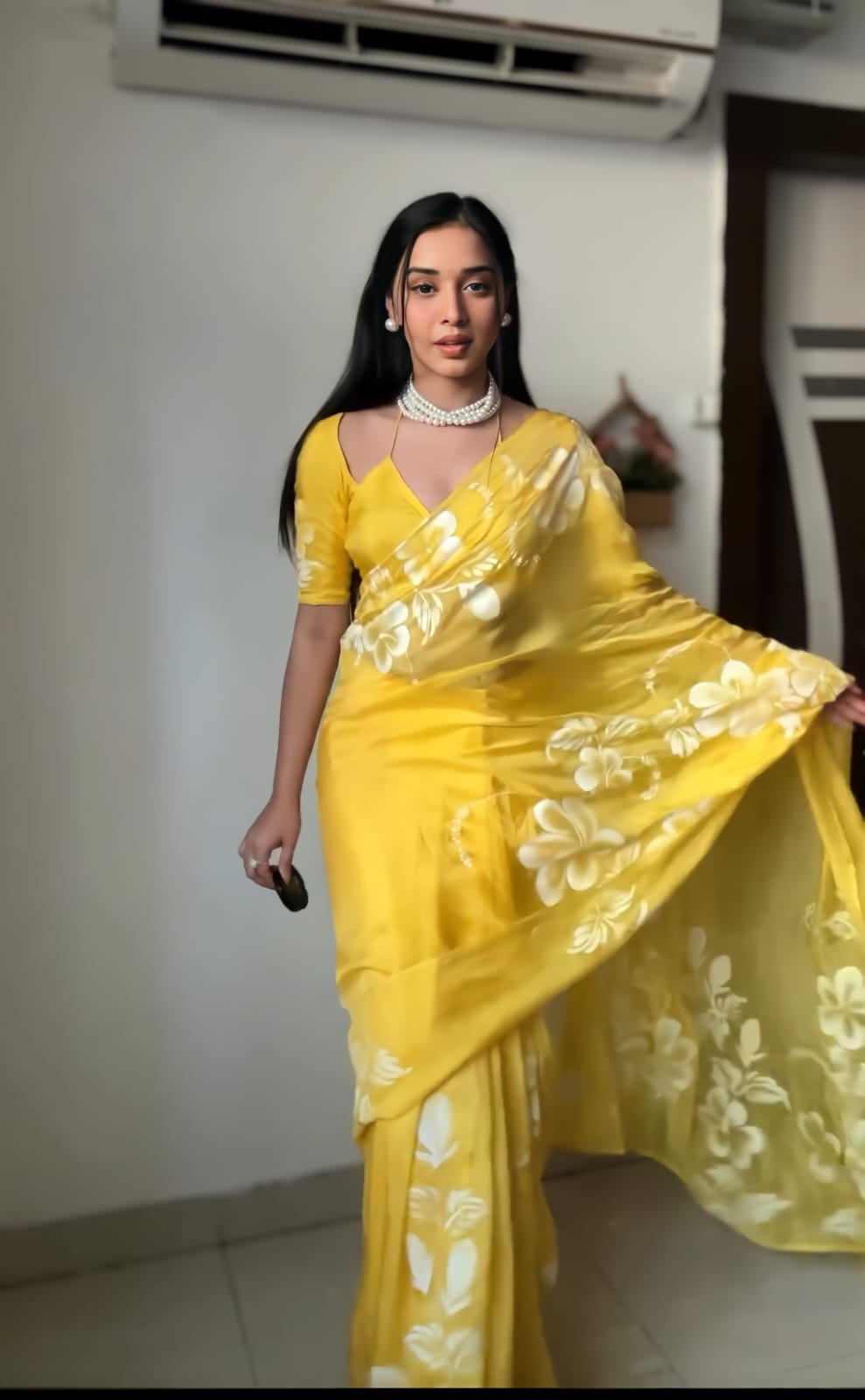 Captivating 1-Minute Ready To Wear Multicolor Georgette Saree