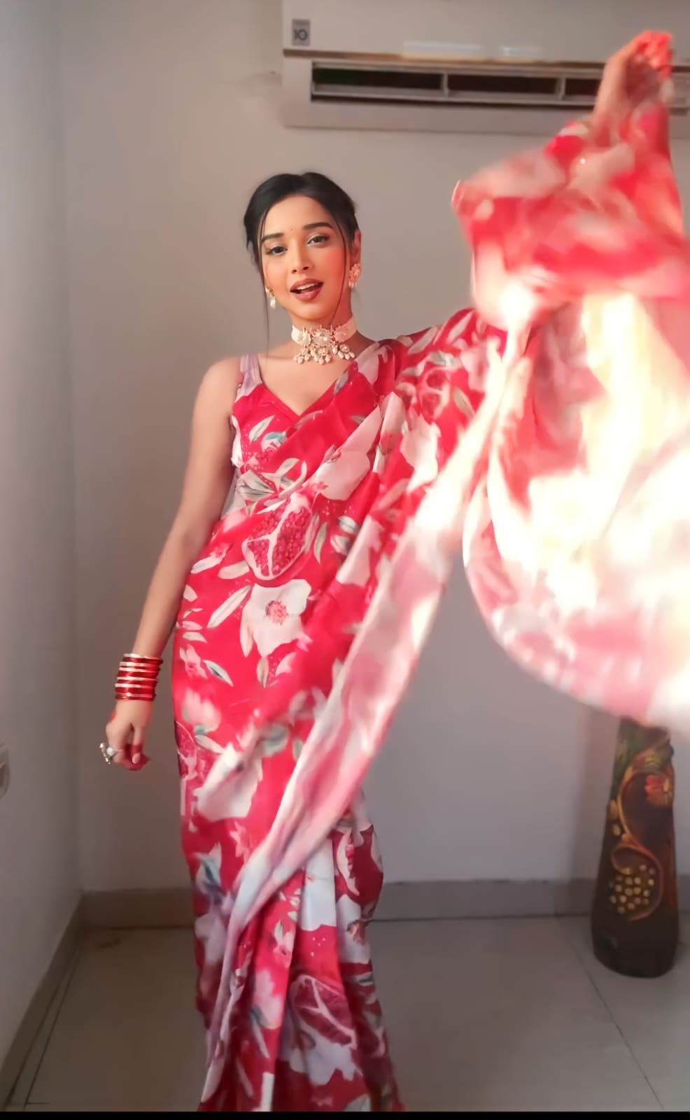 Mesmerizing 1-Minute Ready To Wear Multicolor Georgette Saree
