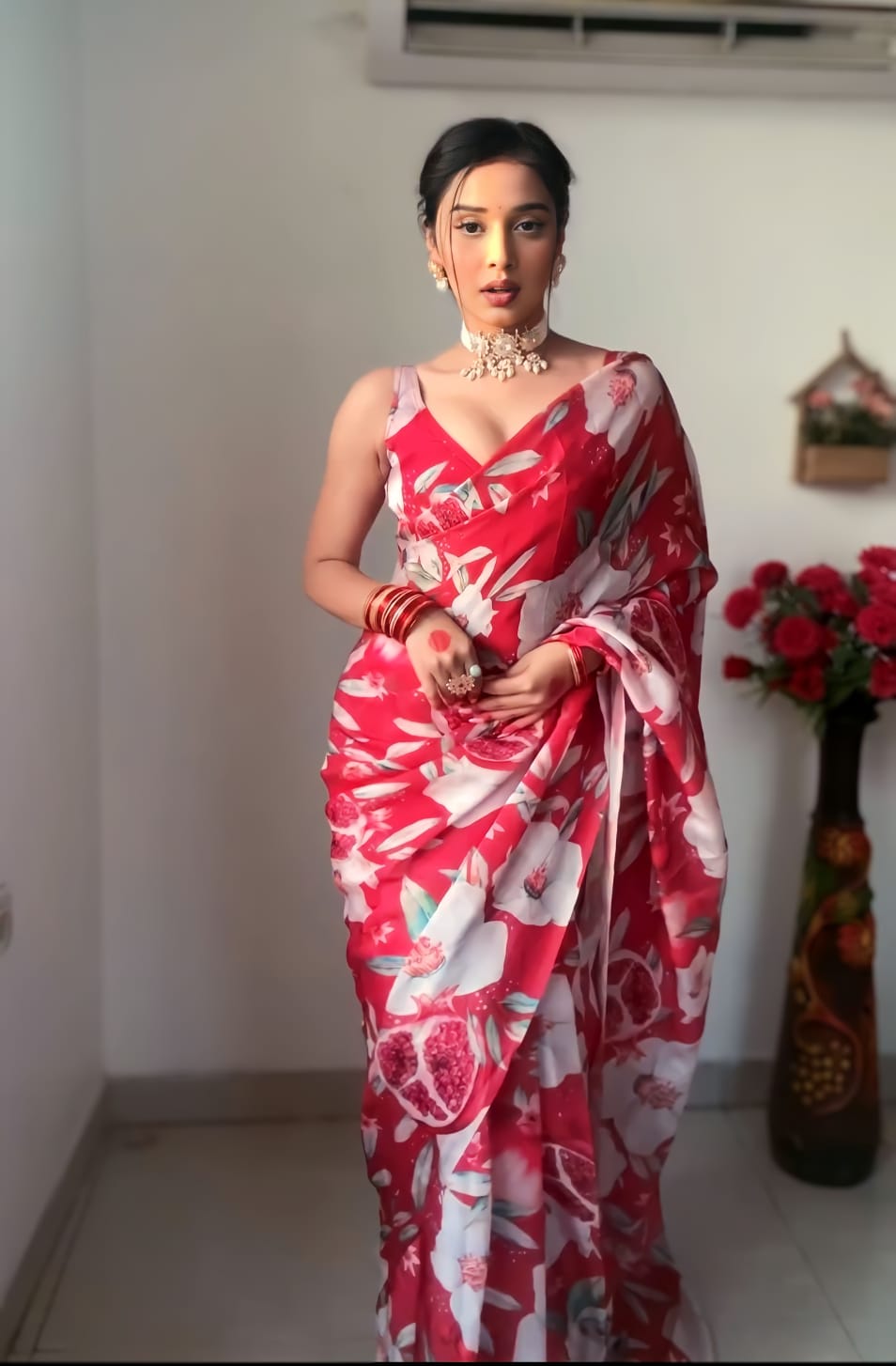 Mesmerizing 1-Minute Ready To Wear Multicolor Georgette Saree