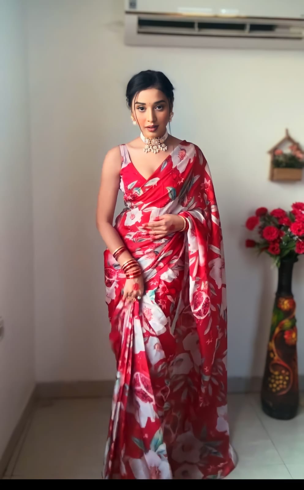 Mesmerizing 1-Minute Ready To Wear Multicolor Georgette Saree