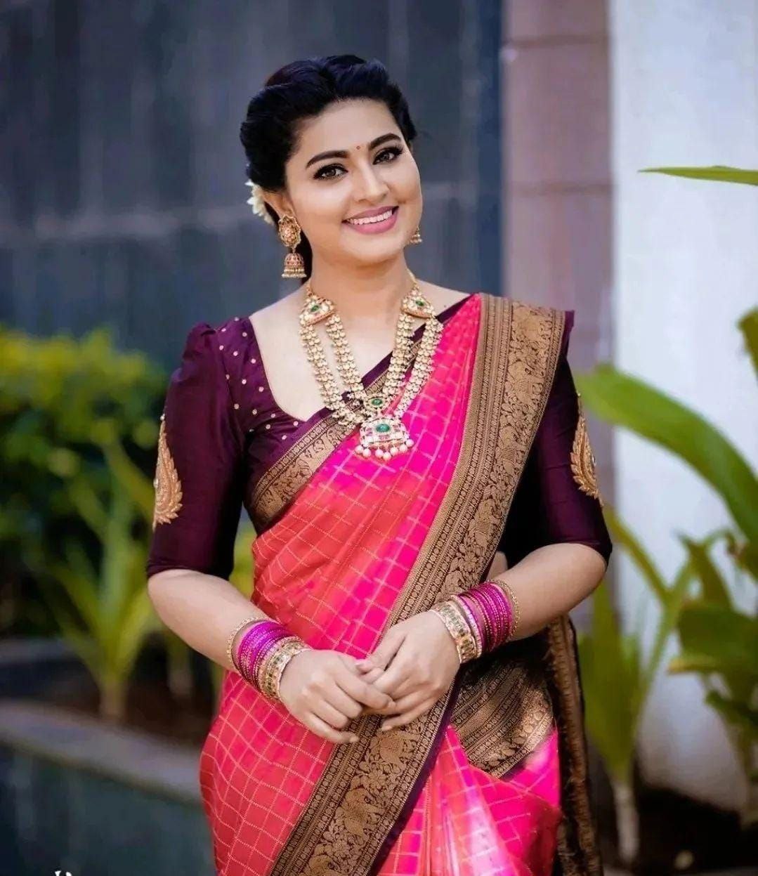 Unforgettable Pink Soft Silk Saree With Sparkling Blouse Piece