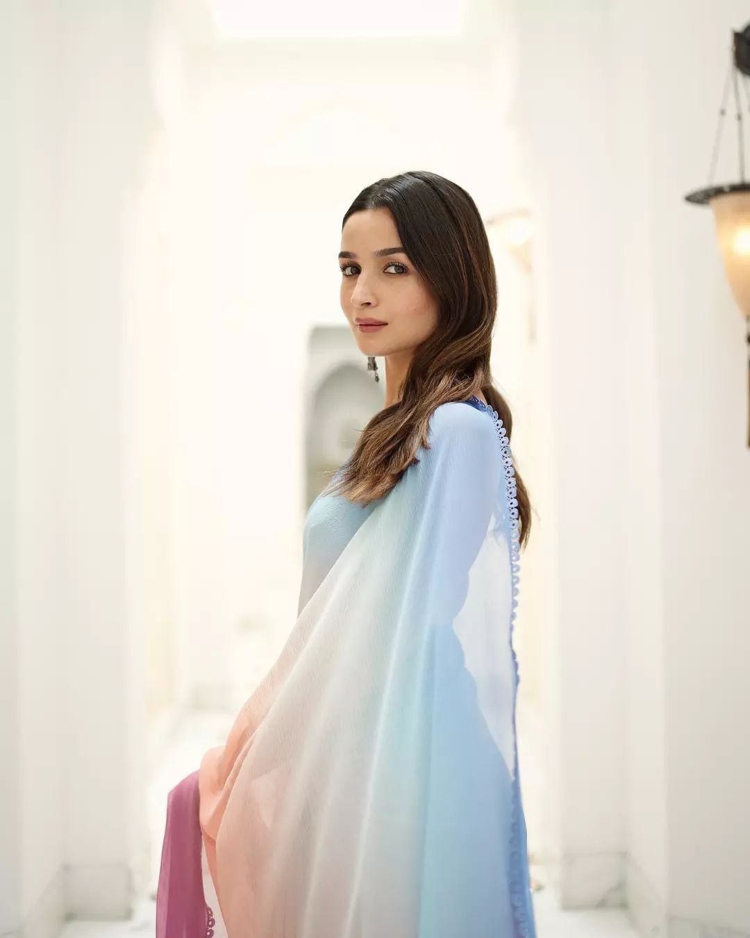 Stunningly 1-Minute Ready To Wear Multicolour Georgette Saree