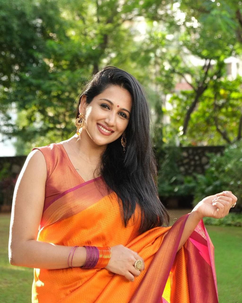 Delicacy Orange Soft Silk Saree With Precious Blouse Piece