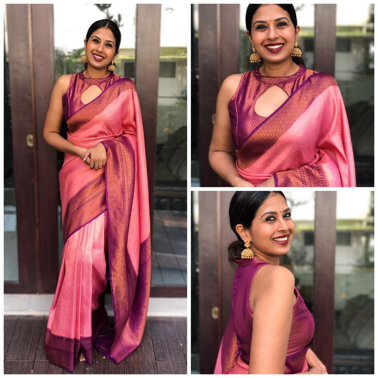 Dreamlike Pink Soft Silk Saree With Precious Blouse Piece