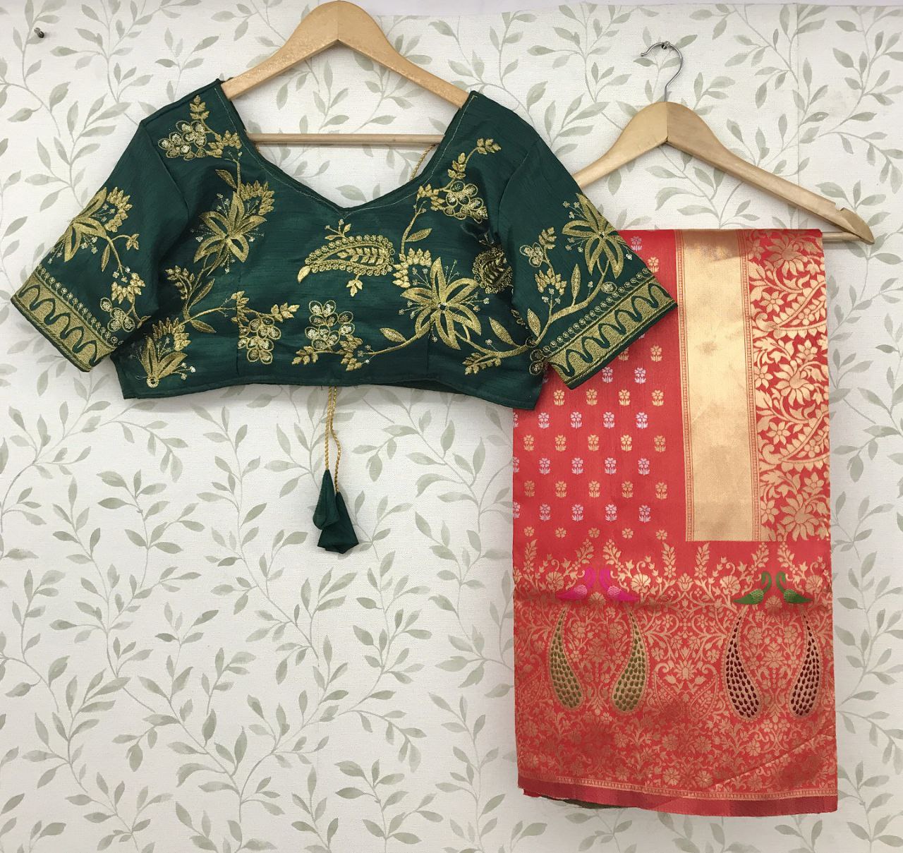 Enrapturingly Red Soft Silk Saree With Two Luscious Blouse Piece